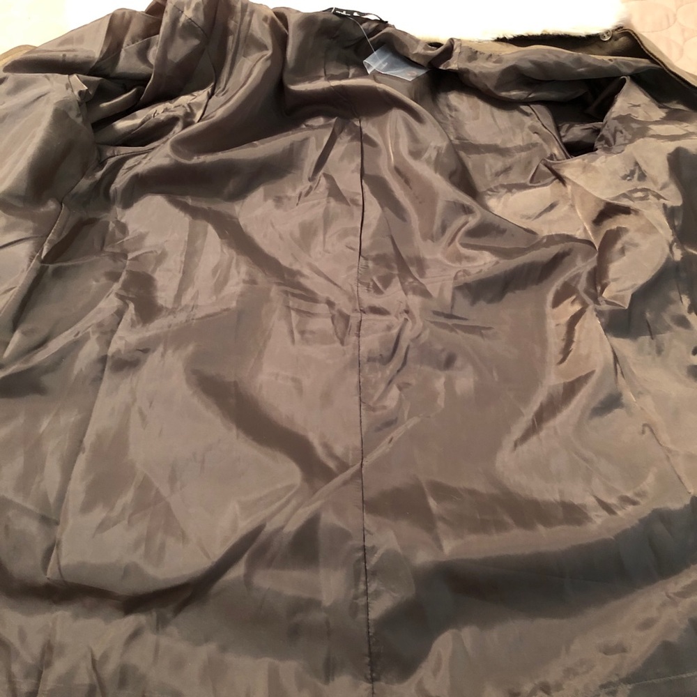 Olive Faux Suede Jacket - Picture 4 of 4